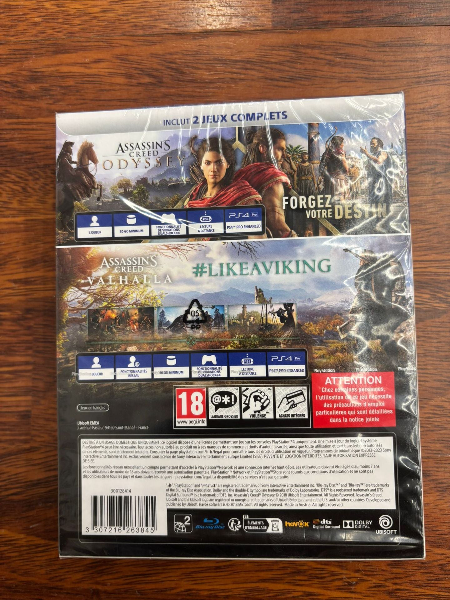 Assassin'S Creed Odyssey + Assassin'S Creed Valhalla PS4 FR USATO Assassin'S Creed Odyssey + Assassin'S Creed Valhalla PS4 FR USATO